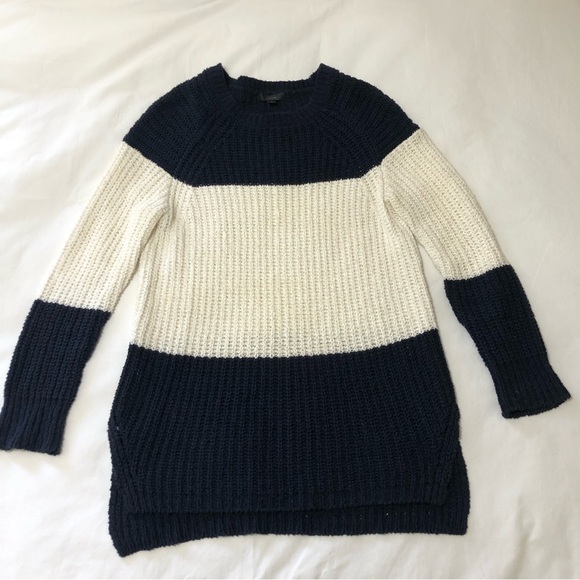 J. Crew Navy and Cream Knit Sweater - Picture 5 of 6